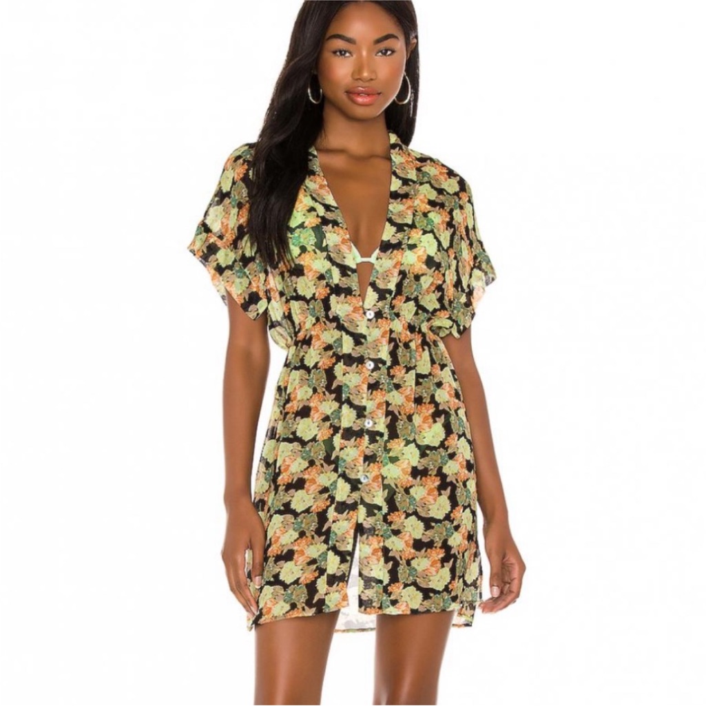 Vix Fiji Beatrice Caftan Swim Coverup Dress